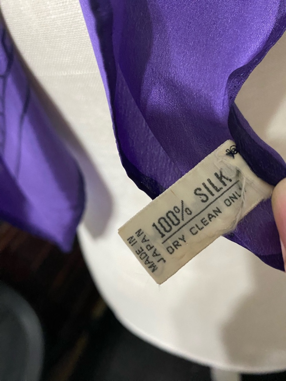 Dior Silk Scarf Vintage Purple Honeycomb Monogram Logo Square 24x24 - Picture 6 of 6